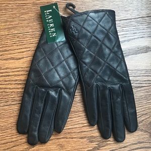 ralph lauren quilted gloves